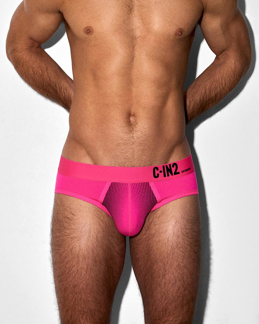 Super Bright Low Rise Brief Neon Pink - back view