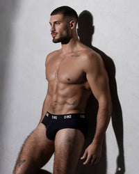 Multipack Premium Stretch 3-Pack Low Rise Brief Black - front view