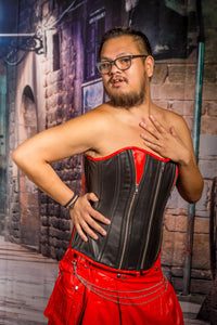Zippered Leather Corset by The Otter and The Fox - front view
