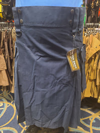 Utility Kilt in Navy Blue by KiltedBros - front view