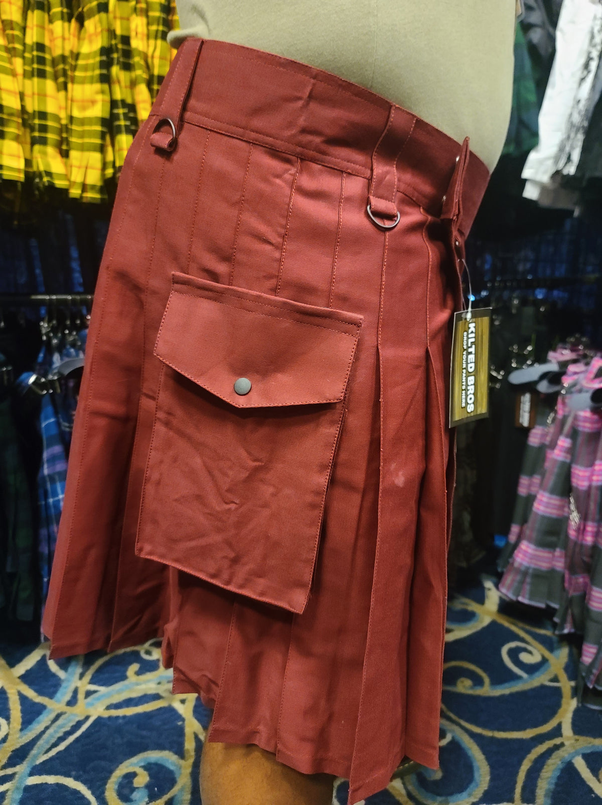 Utility Kilt in Burgundy by KiltedBros - view 3