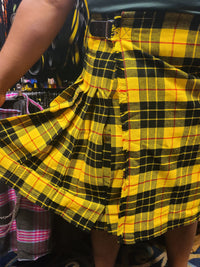 Macleod of Lewis Tartan Kilt by KiltedBros Yellow Plaid Flannel - front view