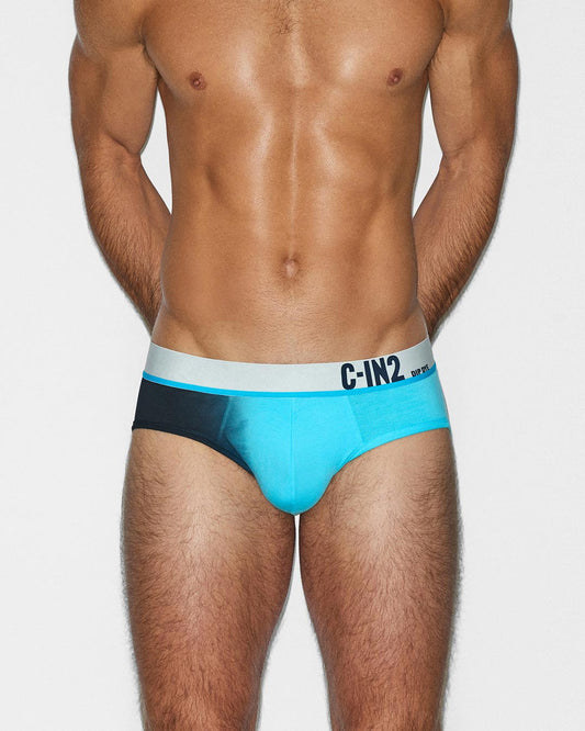 Dip Dye Low Rise Brief Storm Blue - back view