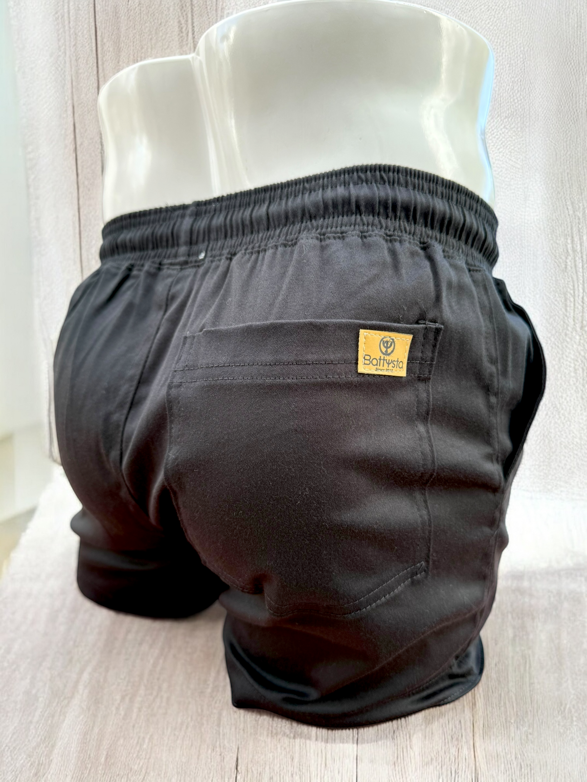 Black Drill Shorts 2.5 Inches | MEN SHORTS | BATTYSTA | OUTFAIR | OUTFAIR