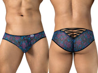 Printed Blue Mesh Brief - view 1