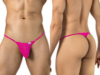 Sensual Pink Lace Polyamide Thong - view 1
