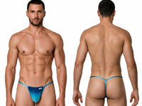 CandyMan 9586 Men's Underwear Mini G-String Color Blue Print - view 1