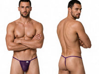 Mini Purple Mesh G-String - view 1
