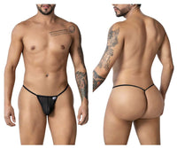 G-String Black Mesh Nylon Thong - view 1