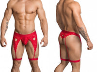 Garther Red Lace Thong - view 1