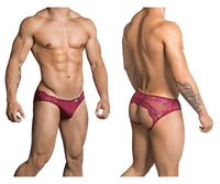 Burgundy Lace Jockstrap - view 1