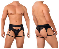 Garter Black Thong - view 1