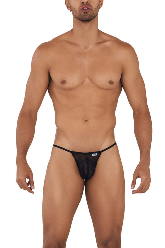 CandyMan Men's Underwear 99709 Micro Lace Jockstrap Color Black