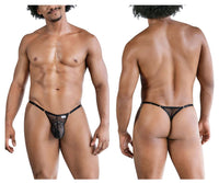Black Mesh Thong - view 1