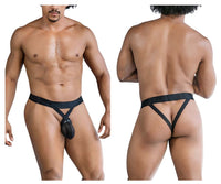 Black Mesh Thong - view 1