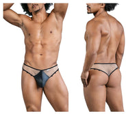 Nude-Black Fishnet Thong - view 1