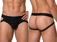 Supportive Strappy Black Jockstrap - view 1