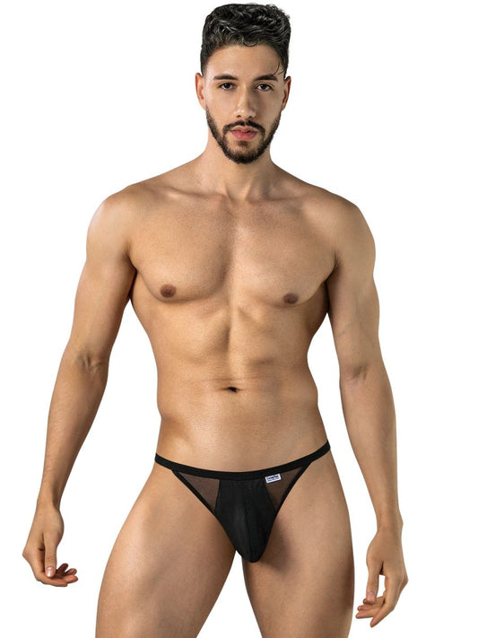 CandyMan 99969 Men's Underwear Mesh Lace Seductive Thongs Color Black