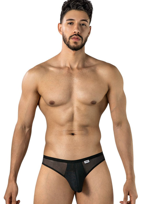 CandyMan 99971 Men's Underwear Seductive Mesh Lace Thongs Color Black