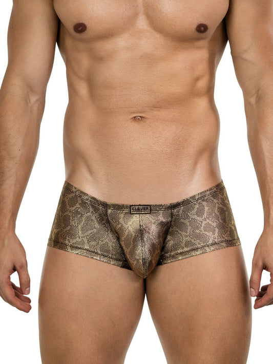 Clever Moda Men's Underwear 26042 Atlas Trunks Color Gold