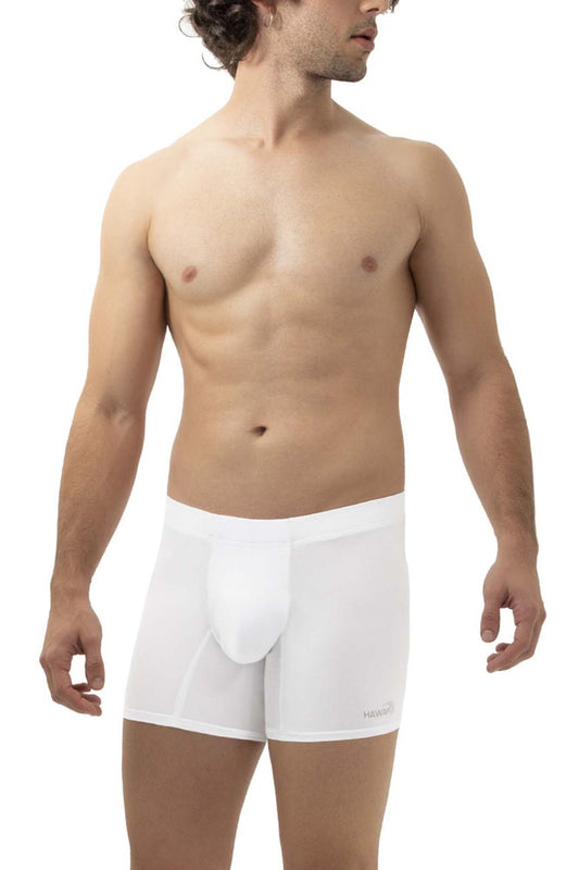 HAWAIR Men's Underwear 42222 Microfiber Trunks Color White