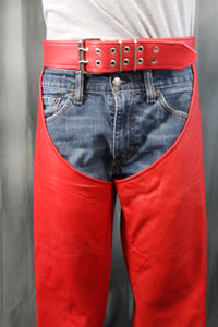 Colored Leather Chaps - front view