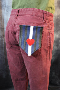 Leather Pride Pocket Flag - front view