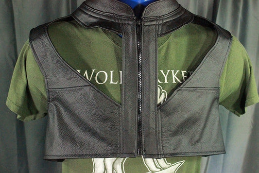 Open-Paneled Bolero Vest in Black - view 2
