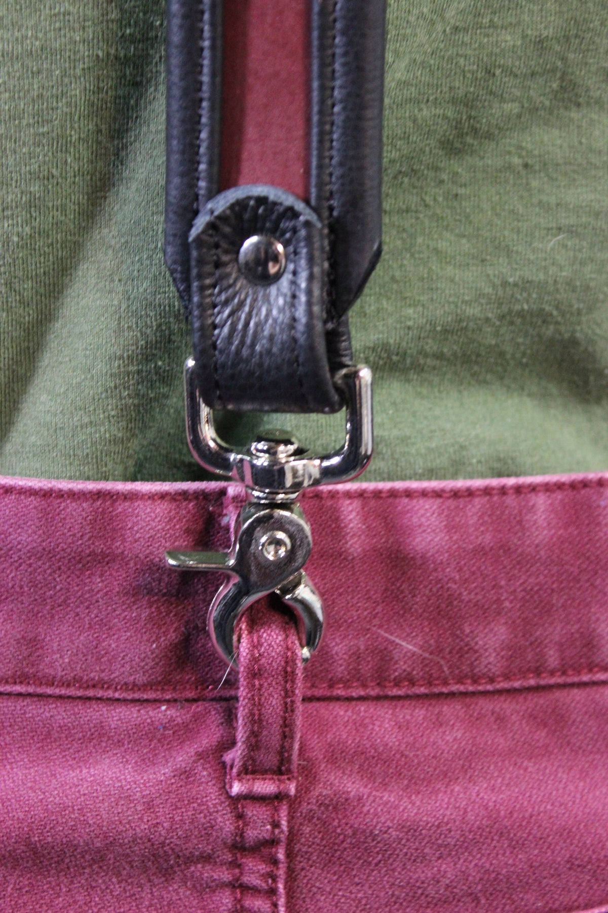 Two Tone Leather Suspenders - view 4