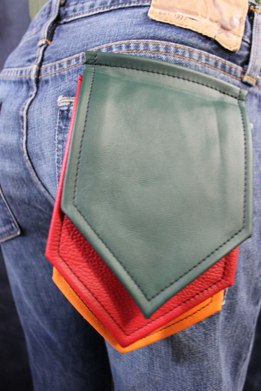 Interchangeable Layered Leather Pocket Flag - view 2