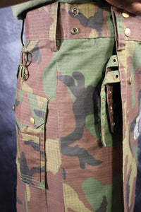 Classic KiltedBros Kilt in Forest Camo - front view