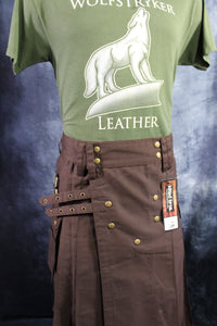 Classic KiltedBros Kilt in Brown - front view