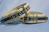 Two Toned Armbands (Blue with White Edging) - front view