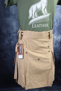 Classic KiltedBros Kilt in Tan - front view