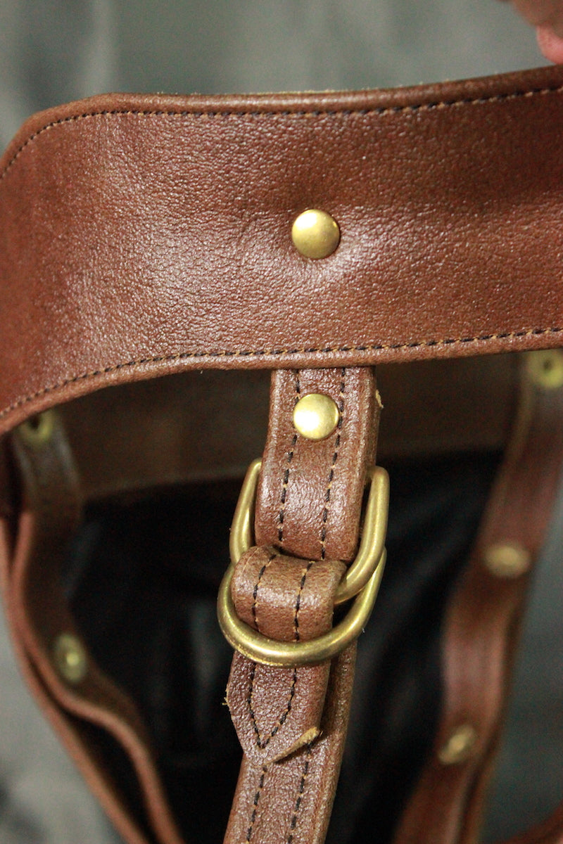 Brown Jockstrap with Brass Hardware - view 5