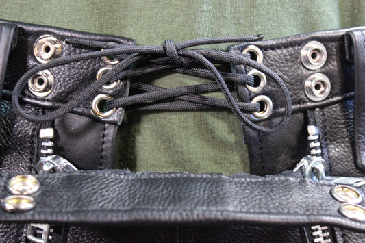 Front Access Leather Pants - view 2