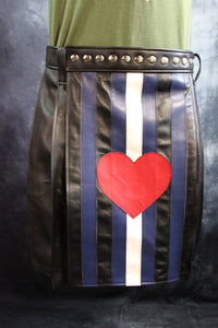 Leather Pride Handmade Leather Kilt - front view
