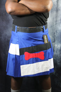 Puppy Pride Flag Kilt by Kilted Bros - front view