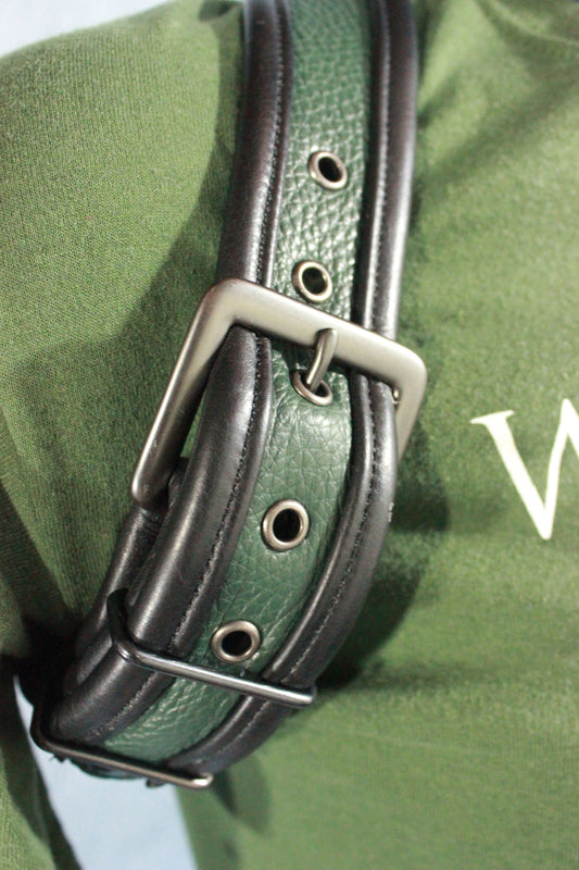 Green Half-Harness with Black Edging - view 2