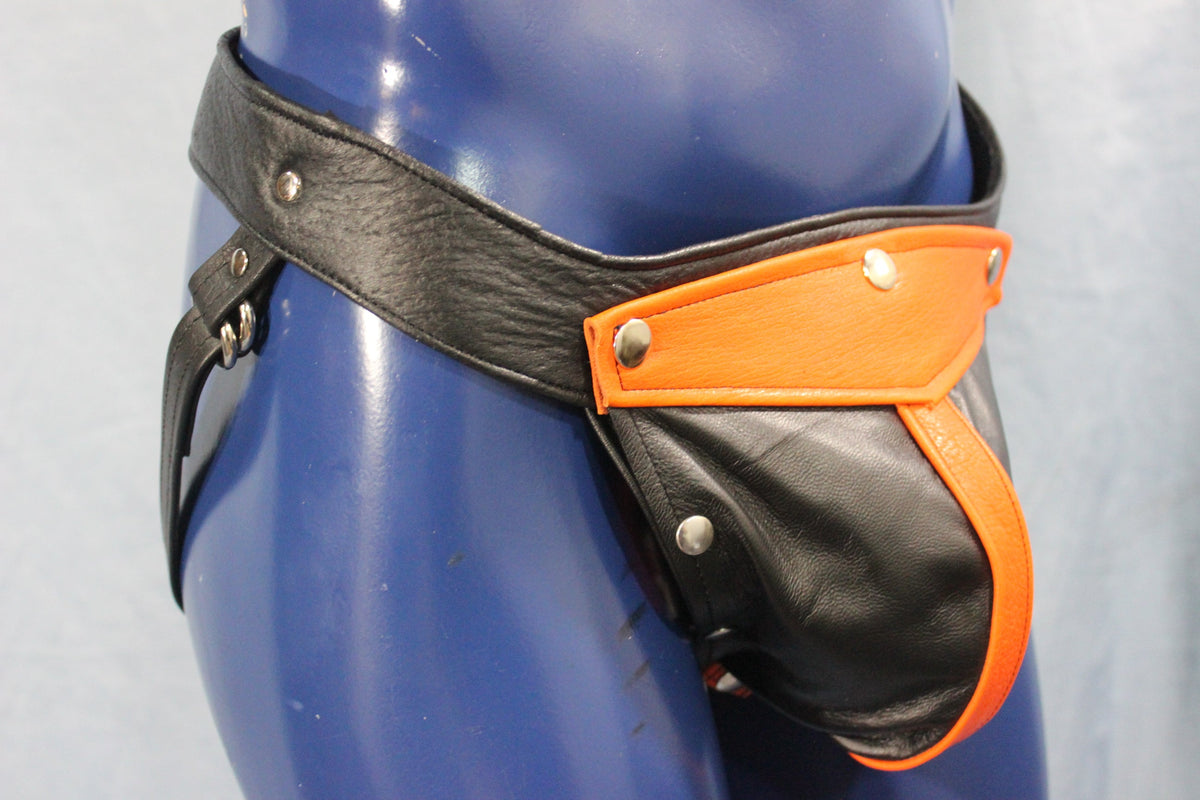 Leather Jock with Interchangeable Color Codpiece - view 13