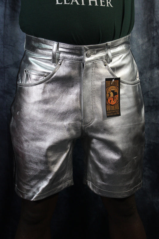 OnF "Chevron" Shorts in Silver and Black - view 2
