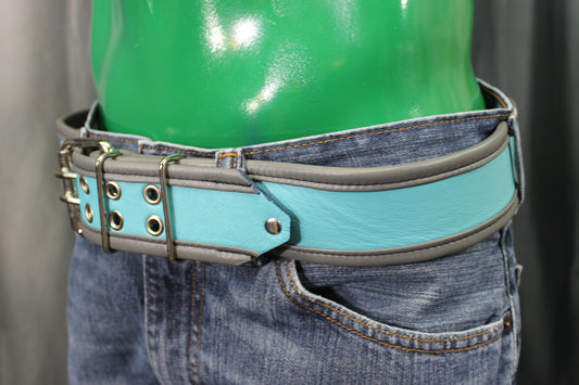 Two Toned Kilt Belt in Recessed Strapping - view 2