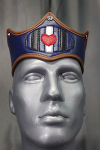 Leather Pride Flag Crown - front view