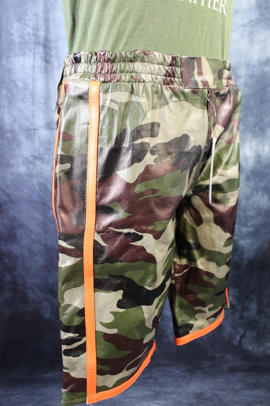 Basketball Shorts in Camo and Orange - view 2