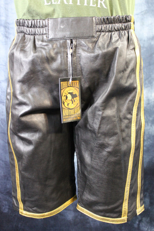 Basketball Shorts in Black and Gold - view 2