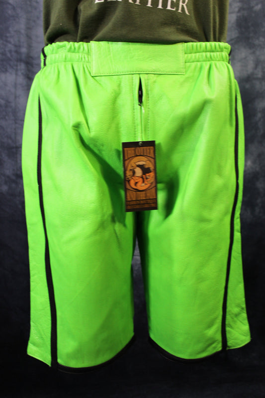 Basketball Shorts in Neon Green and Black - view 2