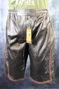 Basketball Shorts in Black and Brown - front view