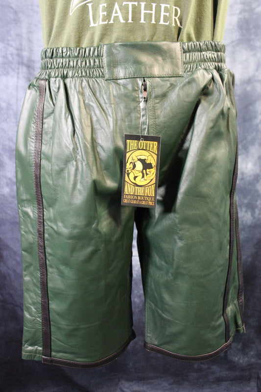 Basketball Shorts in Hunter Green and Black - view 2