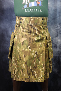 Utility Kilt in Camo by KiltedBros - front view