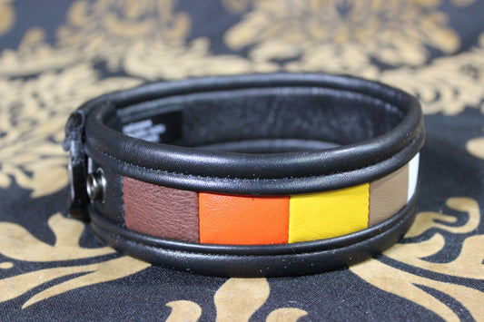 Bear Pride Flag Leather Armband - view 2